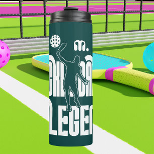 Green Custom Monogram Pickleball Legend Thermal Tumbler