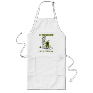 Green Custom Name Get Your Groom On Long Apron