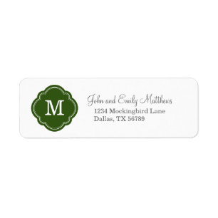 Green Custom Personalized Monogram