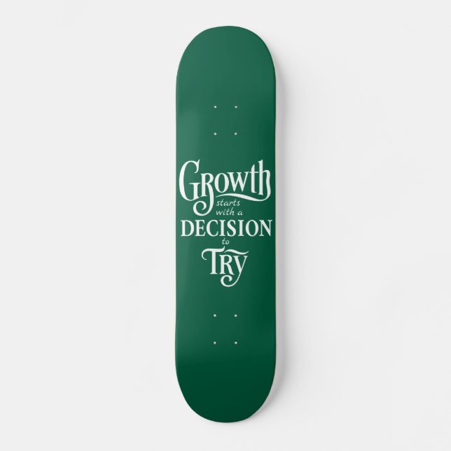 Green Custom Skateboard – Growth Starts (Front)