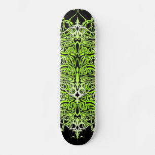 Green Custom Tribal Tattoo Design Skateboard