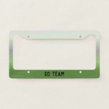 Green Customizable License Plate Cover