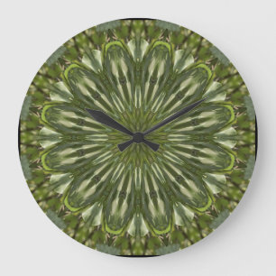 Green cut glass Kaledoscope clock