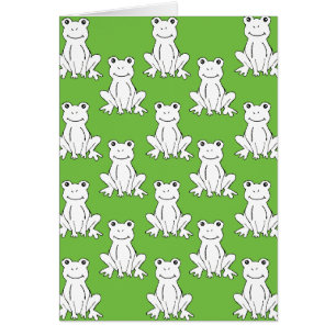 Green Cute Animal Pattern Cartoon Frog Pattern