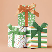 Green Cute Bunnies Stripes Neutral Baby Shower