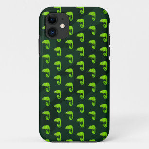 Green cute chameleon iPhone 11 case