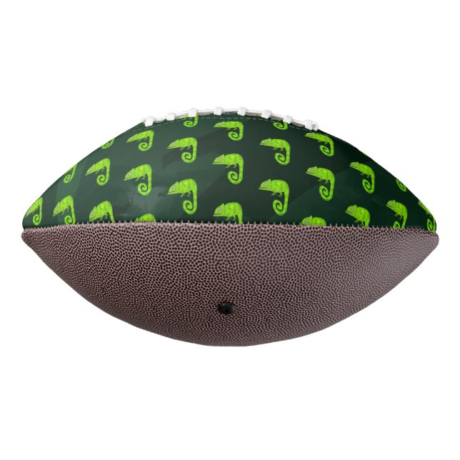 Green cute chameleon football (Rotated 270)