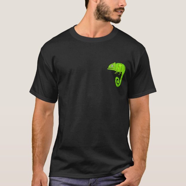 Green cute chameleon T-Shirt (Front)