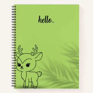 Green Cute Deer Notebook – Doedazzle Brand Logo