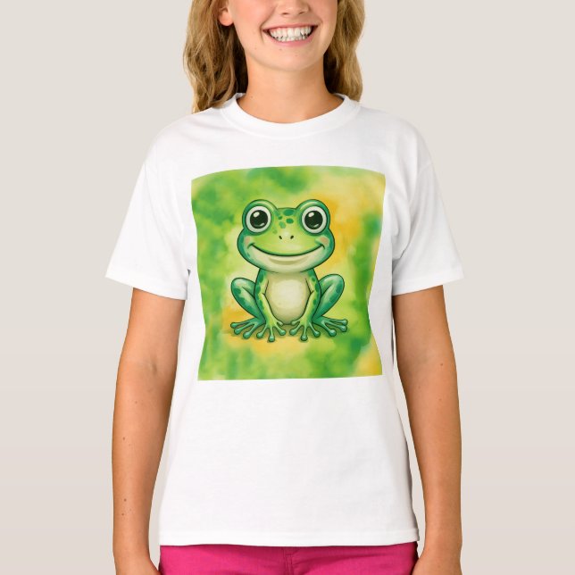 Green cute frog T-Shirt (Front)