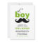 Green Cute It's a Boy Moustache Baby Shower