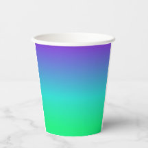 Green Cyan Purple Sorbet Spring Paper Cup