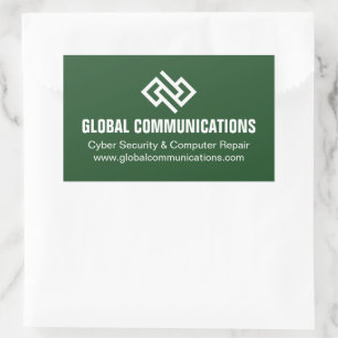 Green Cyber Technology Computer Company Custom Sticker