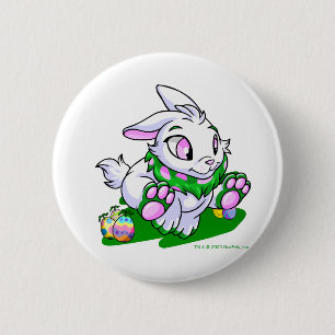 Green Cybunny racing through neggs 2 Inch Round Button