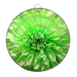 Green Dahlia Flower Dartboard