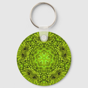 GREEN  DAHLIA KEYCHAIN