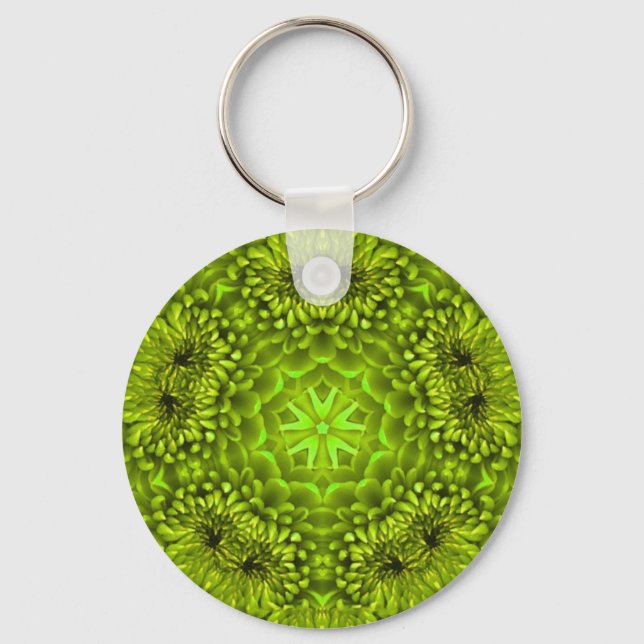 GREEN  DAHLIA KEYCHAIN (Front)
