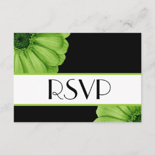 Green Daisers RSVP Réponse du Mariage V3A