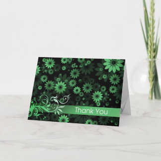 Green Daisies Thank You Card