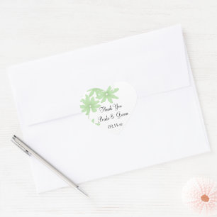Green Daisies Wedding Thank You Favour Tag