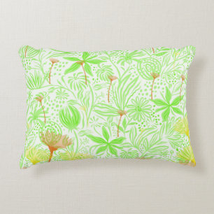 Green Daisy Accent Cushion