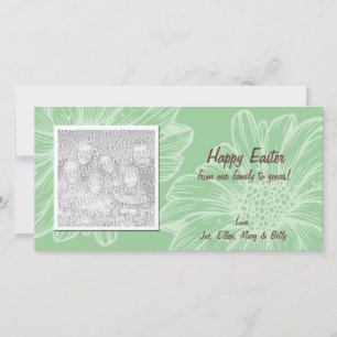 Green Daisy Easter Photo Cards