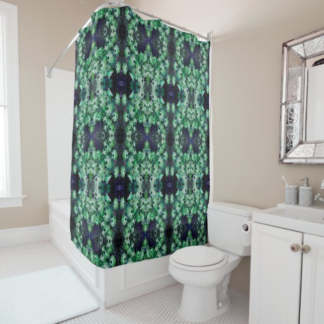 Green Daisy Flowers Abstract Pattern (In Situ)