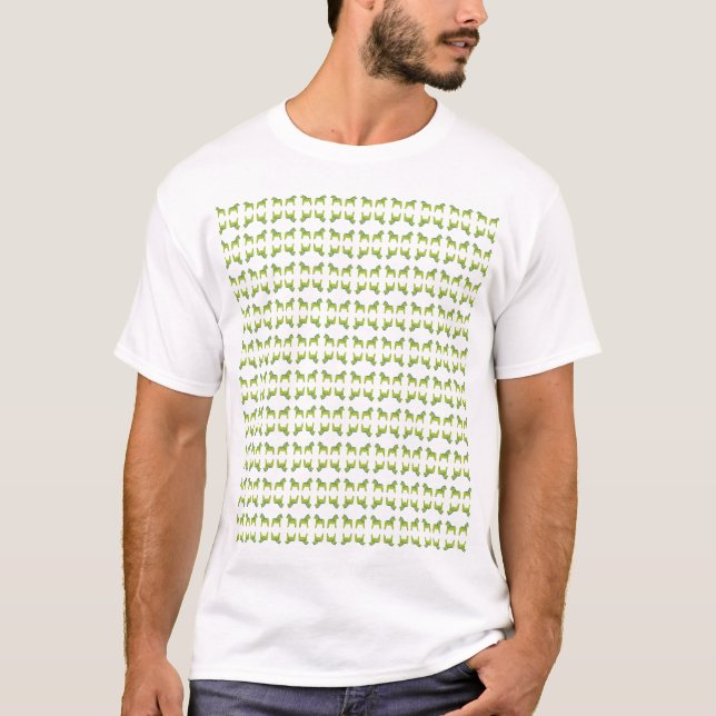 Green Dala Horses T-Shirt (Front)