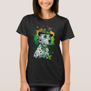 Green Dalmatian shamrock on St Patricks Day Dalmat T-Shirt