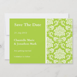 Green Damask Enregistrer la carte Date