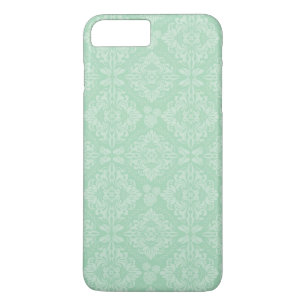 Green damask pattern Case-Mate iPhone case