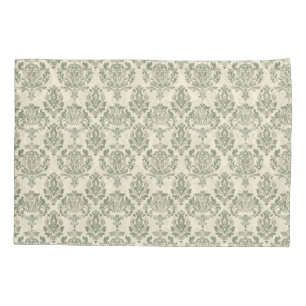Green Damask Pillowcase