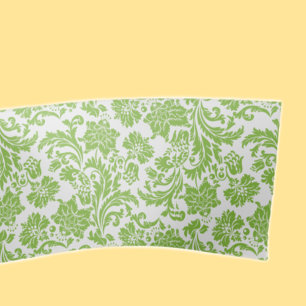 Green Damask Ribbon Satin Ribbon