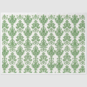 Green Damask Tissue Paper