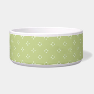 Green Dandalions Crosses Pet Bowl