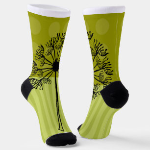 Green Dandelion Socks