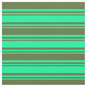 Green & Dark Olive Green Pattern Fabric