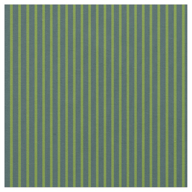 Green & Dark Slate Grey Coloured Lines Fabric (Close Up)