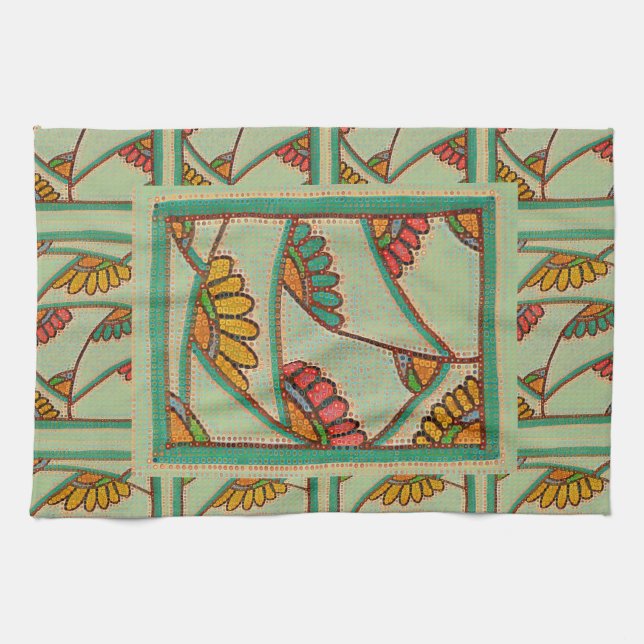 Green Dash Kitchen Towel (Horizontal)