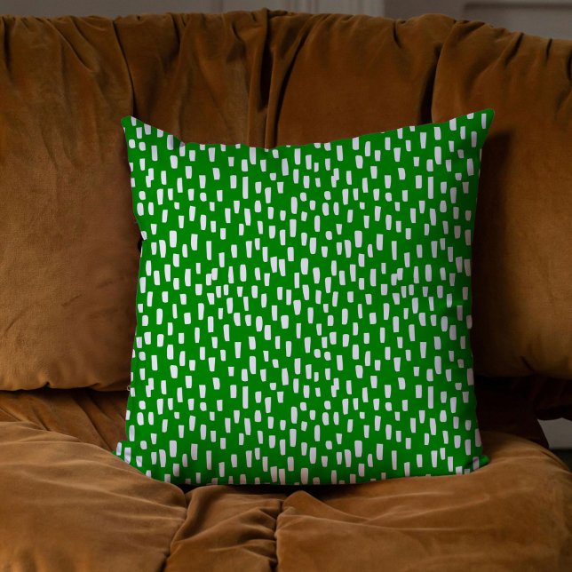 Green Dashingly Bright Throw Pillow (Green Dashingly Bright Throw Pillow)