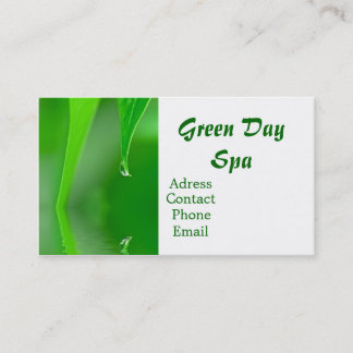 Green Day Spa Business Card