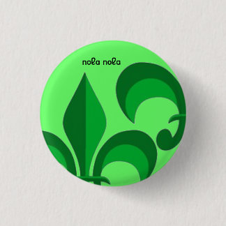 Green De Lis 1 Inch Round Button