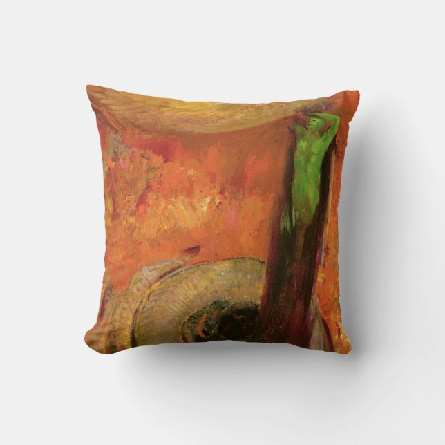 Green Death Throw Pillow (Front)