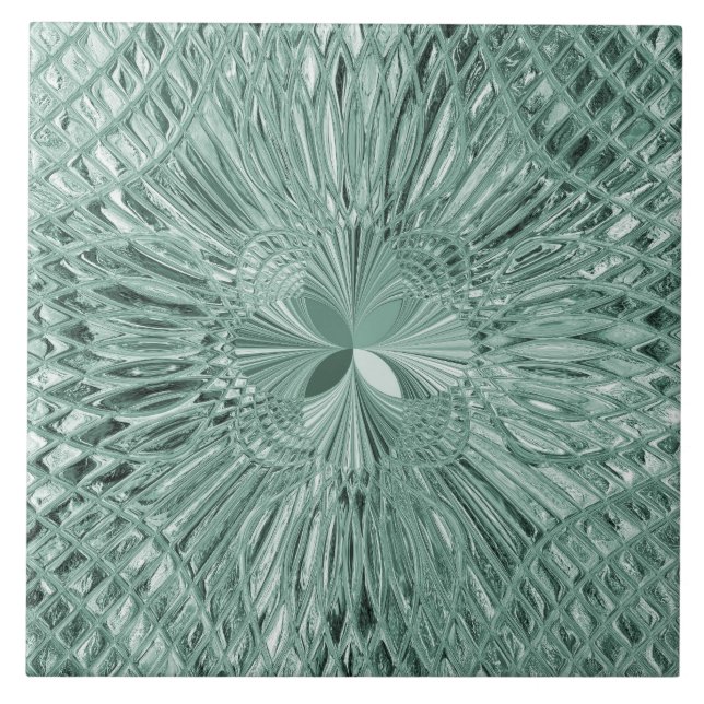 Green Decorative Ceramic Tile (Front)