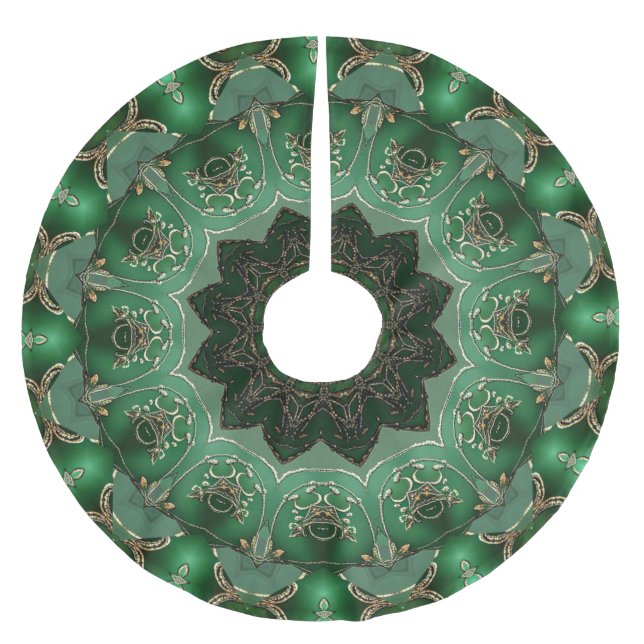 Green Decorative Tree Skirt (Front)