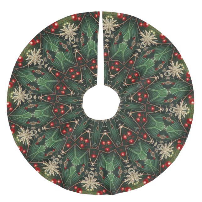 Green Decorative Tree Skirt (Front)