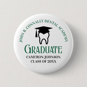 Green Dental Academy Custom Graduation 2 Inch Round Button