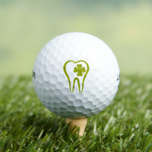 Green Dentist Lucky Teeth Golf Balls