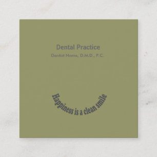 Green Dentist Smile Text Appointment Card