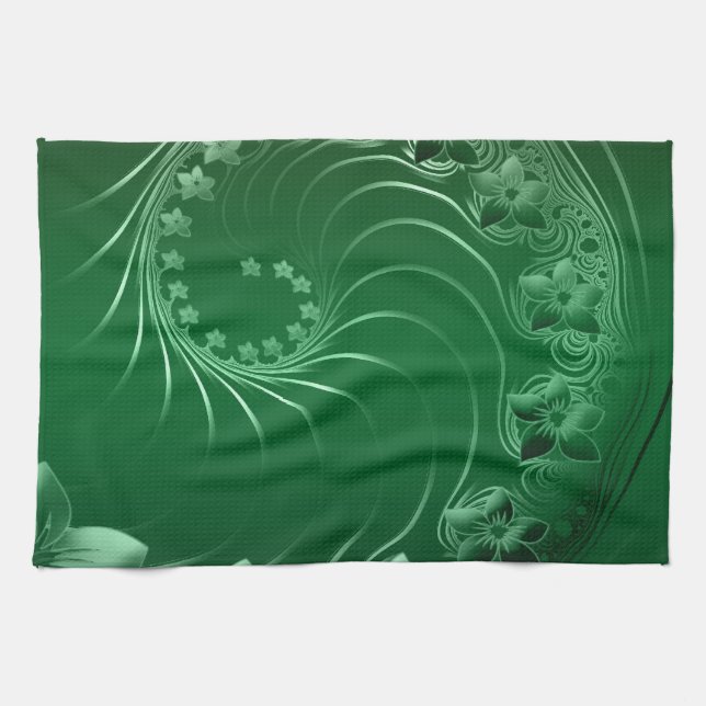 Green Design Party Destiny Celebration Kitchen Towel (Horizontal)